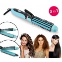 Plancha para el pelo Beauty Set 3 en 1 para peinados lisos, rizados y frizze