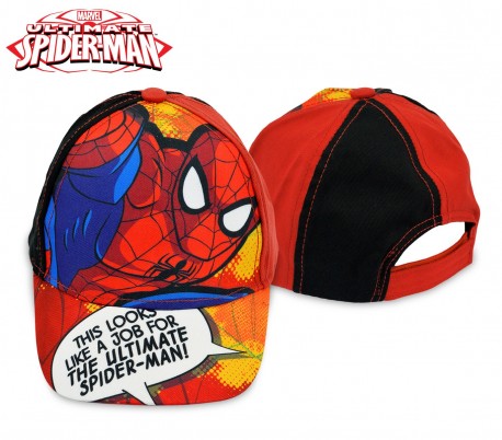 MV92263 Gorra para niños de Spiderman ajustable y con visera