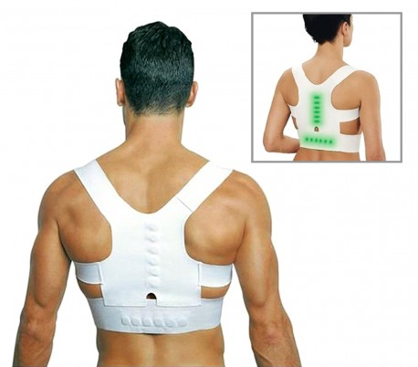 Faja soporte de apoyo con 12 imanes postura corrección unisex espalda hombros